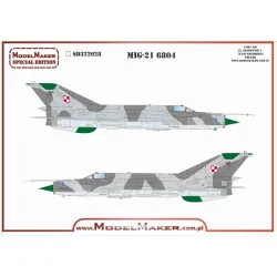 Model Maker Sd322028 1/32 Mig-21mf 6804 Decal For Aircraft