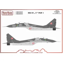 Model Maker Sd482022 1/48 Mig-29 77 Pkw 1 Decal For Aircraft