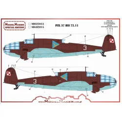 Model Maker Sd722015 1/72 Pzl-37 Bii- 72 11 Decal For Aircraft