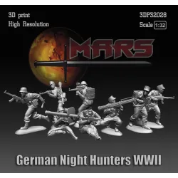 Mars Figures 3dp32028 1/32 German Night Hunters Wwll 3d Print High Resolution