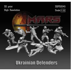 Mars Figures 3dp32045 1/32 Ukrainian Defenders 8 Figures 3d Resin Kit