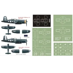 Montex K32125 1/32 F4u-1d 2canopy Mask Out/In 3 Insignia Masks For Trumpeter Kits