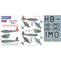 Montex K32297 1/32 Mosquito Iv 1 Canopy Mask Out 4 Insignia Masks Decals Revell