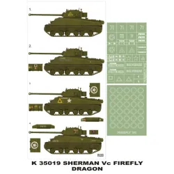 Montex K35019 1/35 Sherman Vc Firefly 1 Insignia Masks Wheels For Dragon Kits