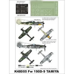 Montex K48005 1/48 Fw 190 D9 Tamiya 2 Canopy Mask Out And In And 1 Insignia Masks