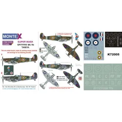 Montex K72005 1/72 Spitfire Mk Vb Canopy Mask Outside Insignia Mask Decal Tamiya