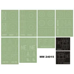 Montex Mm24015 1/24 Dh Mosquito 2 Canopy Outside/Inside 7 Insignia Masks Airfix