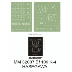 Montex Mm32007 1/32 Me-109 K-4 2 Canopy Masks Out/In 2 Insignia Masks For Hasegawa Kits