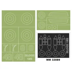 Montex Mm32089 1/32 Bloch 152 2 Canopy Masks Out/In 2 Insignia Masks For Azur Kits