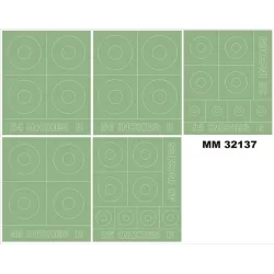 Montex Mm32137 1/32 Raf Roundels Type B 5 Insignia Masks