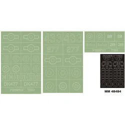 Montex Mm48484 1/48 Fairey Firefly 2 Canopy Out/In 3 Insignia Masks For Trumpeter Kit