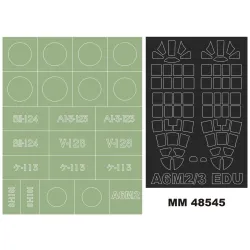 Montex Mm48545 1/48 A6m2/3 Zero 2 Canopy Masks Out/In 2 Insignia Masks Eduard