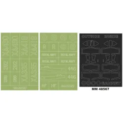 Montex Mm48572 1/48 Junkers F-13 2 Canopy Masks Out/In 3 Insignia Masks Miniart