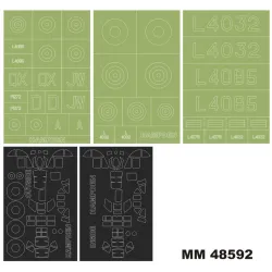 Montex Mm48592 1/48 Hp.52 Hampden B.mk.1 2 Canopy Out/In 3 Insignia Masks Icm