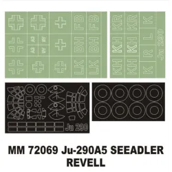 Montex Mm72069 1/72 Ju-290a5 1 Canopy Masks Outside 2 Insignia Masks For Revell