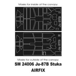 Montex Sm24006 1/24 Painting Mask For Junkers Ju-87b Outside-inside For Airfix Kits