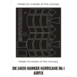 Montex Sm24008 1/24 Painting Mask For Hurricane Mk I Outside-inside For Airfix Kits