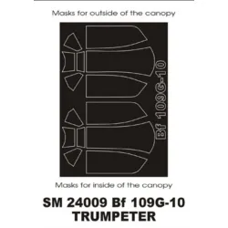 Montex Sm24009 1/24 Painting Mask For Bf-109g10 Outside-inside For Trumpeter Kit