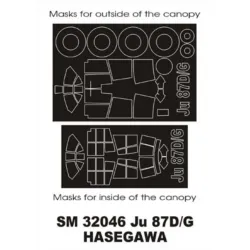 Montex Sm32046 1/32 Painting Mask For Ju-87d/G Outside-inside For Hasegawa Kits