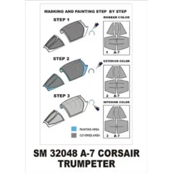 Montex Sm32048 1/32 Painting Mask For A-7 Corsair Outside-inside For Trumpeter Kits