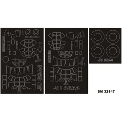 Montex Sm32147 1/32 Painting Mask For Ju 88a-4 Outside-inside For Revell Kits