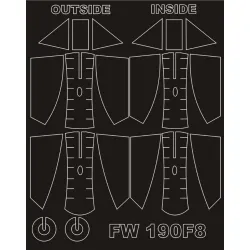 Montex Sm32160 1/32 Painting Mask For Fw 190f8 Outside-inside For Revell Kits