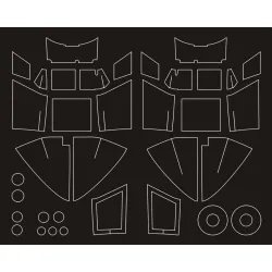 Montex Sm32163 1/32 Painting Mask For Mosquito Vi Outside-inside For Tamiya Kits