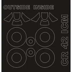 Montex Sm32192 1/32 Painting Mask For Cr-42 Outside-inside For Icm Kits