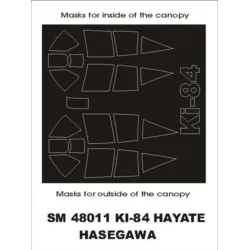 Montex Sm48011 1/48 Painting Mask For Ki-84 Hayate Outside Inside For Hasegawa Kits