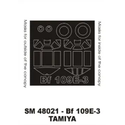 Montex Sm48021 1/48 Painting Mask For Bf-109 E-3 Outside Inside For Tamiya Kits