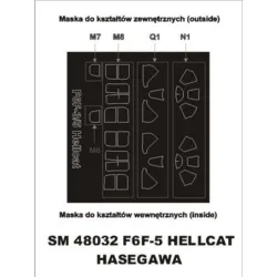 Montex Sm48032 1/48 Painting Mask For F6f-5 Hellcat Outside Inside For Hasegawa Kits