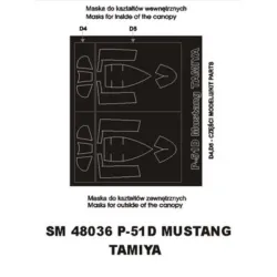 Montex Sm48036 1/48 Painting Mask For P-51 D Mustang Outside Inside For Tamiya Kits