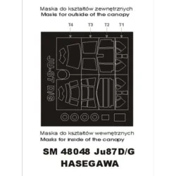 Montex Sm48048 1/48 Painting Mask For Ju-87 D/G Outside Inside For Hasegawa Kits