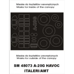 Montex Sm48073 1/48 Painting Mask For A-20g Havoc Out/In For Italeri/Amt Kits