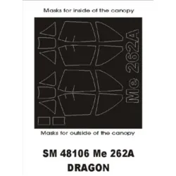 Montex Sm48106 1/48 Painting Mask For Me-262a Outside Inside For Dragon Kits