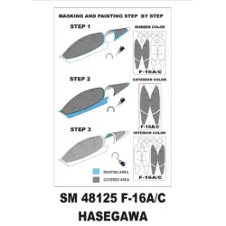 Montex Sm48125 1/48 Painting Mask For F-16a/C Outside Inside For Hasegawa Kits