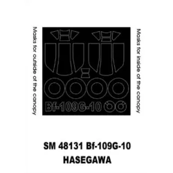 Montex Sm48131 1/48 Painting Mask For Bf-109g-10 Outside Inside For Hasegawa Kit