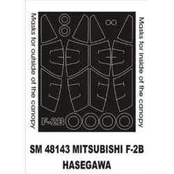 Montex Sm48143 1/48 Painting Mask For Mitsubishi F-2b Out/In For Hasegawa Kits