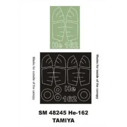 Montex Sm48245 1/48 Painting Mask For He 162 Outside Inside For Tamiya Kits