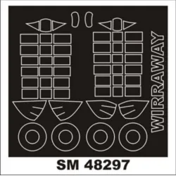 Montex Sm48297 1/48 Painting Mask For Ca-9 Wirraway Outside Inside For Special Hobby Kits