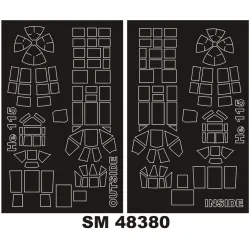 Montex Sm48380 1/48 Painting Mask For Heinkel He115 Outside Inside For Special Hobby Kits