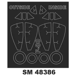 Montex Sm48386 1/48 Painting Mask For F-80a Outside Inside For Hobbyboss Kits