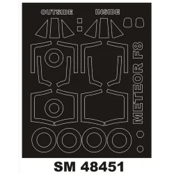 Montex Sm48451 1/48 Painting Mask For Meteor F8 Outside Inside For Airfix Kits