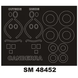 Montex Sm48452 1/48 Painting Mask For Canberra Outside Inside For Airfix Kits