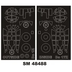 Montex Sm48488 1/48 Painting Mask For Do-17z Outside Inside For Icm Kits