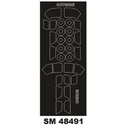 Montex Sm48491 1/48 Painting Mask For Bn-2a Islander Outside Inside For Valom Kits