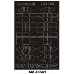 Montex Sm48561 1/48 Painting Mask For Vengenance Ii Outside Inside For Dora Wings Kits