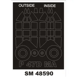 Montex Sm48590 1/48 Painting Mask For P-47d-11re Outside Inside For Miniart Kits