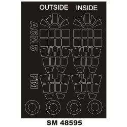 Montex Sm48595 1/48 Painting Mask For A6m5a Zero Outside Inside For Finemolds Kits