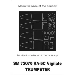 Montex Sm72070 1/72 Painting Mask For Ra-5c Vigilante Outside Inside For Trumpeter Kits
